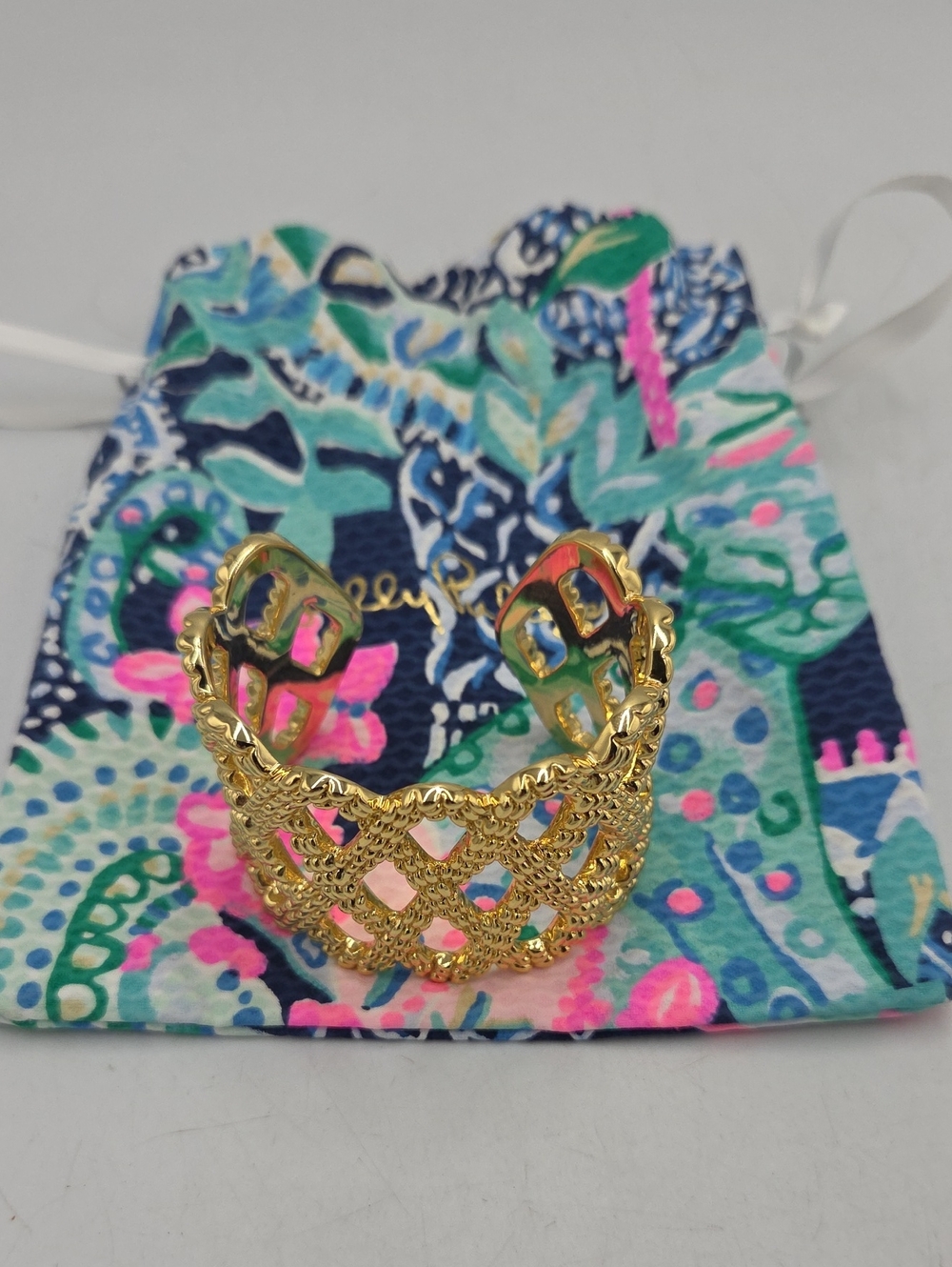 Lilly Pulitzer Gold Filigree Cuff Bracelet